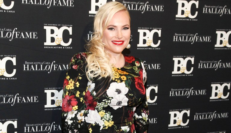 Meghan McCain poses in the press room at the Broadcasting & Cable Hall of Fame Awards 27th Anniversary Gala at the Grand Hyatt New York on Monday, Oct. 16, 2017, in New York.