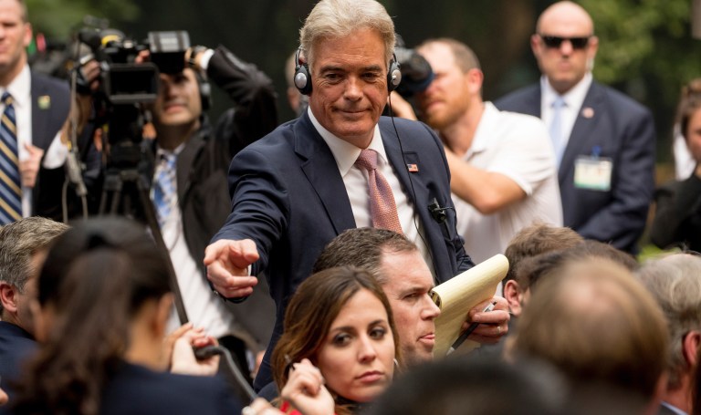 ‘Petty effort at shaming’: Fox’s John Roberts hits back at ABC’s Jon Karl for accusing him of not wearing mask