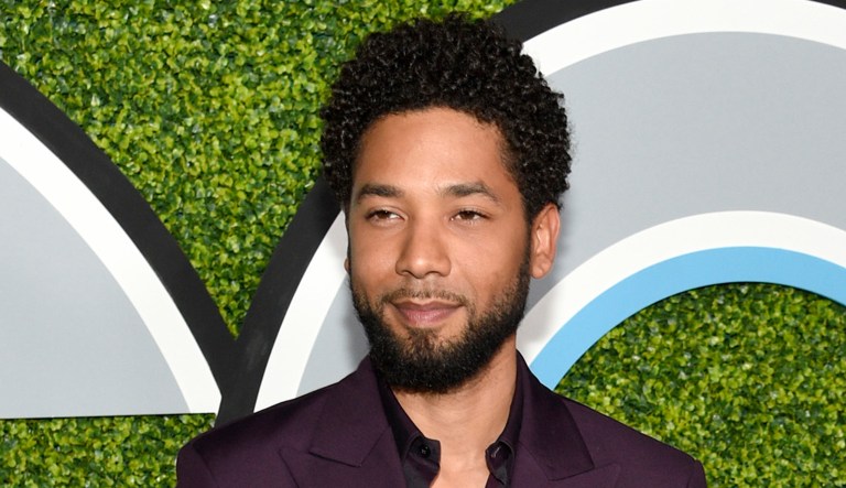 Jussie Smollett appears at an event.