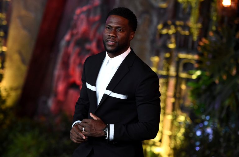 Kevin Hart arrives at the Los Angeles premiere of "Jumanji: Welcome to the Jungle" on Monday, Dec. 11, 2017 in Hollywood, Calif. 
