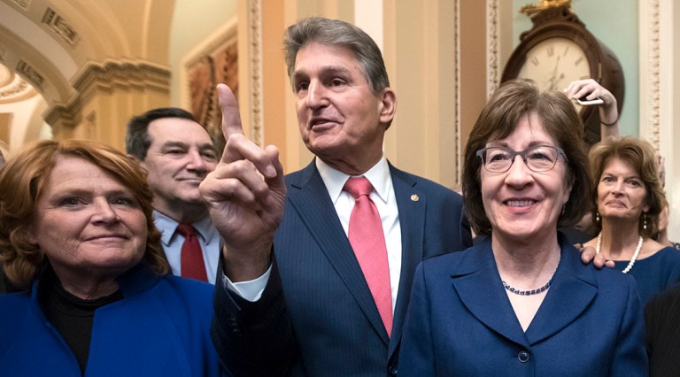 Sen. Heidi Heitkamp, D-N.D., Sen. Joe Donnelly, D-Ind., Sen. Joe Manchin, D-W.Va., Sen. Susan Collins, R-Maine, and Sen. Lisa Murkowski, R-Alaska, will be deciding factors in the fate of President Trump's second Supreme Court nomination.