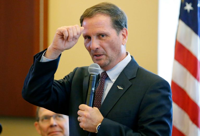 Utah Republican Rep. Chris Stewart speaks before the House Republican Caucus Tuesday, Jan. 23, 2018, at the Utah State Capitol, in Salt Lake City.