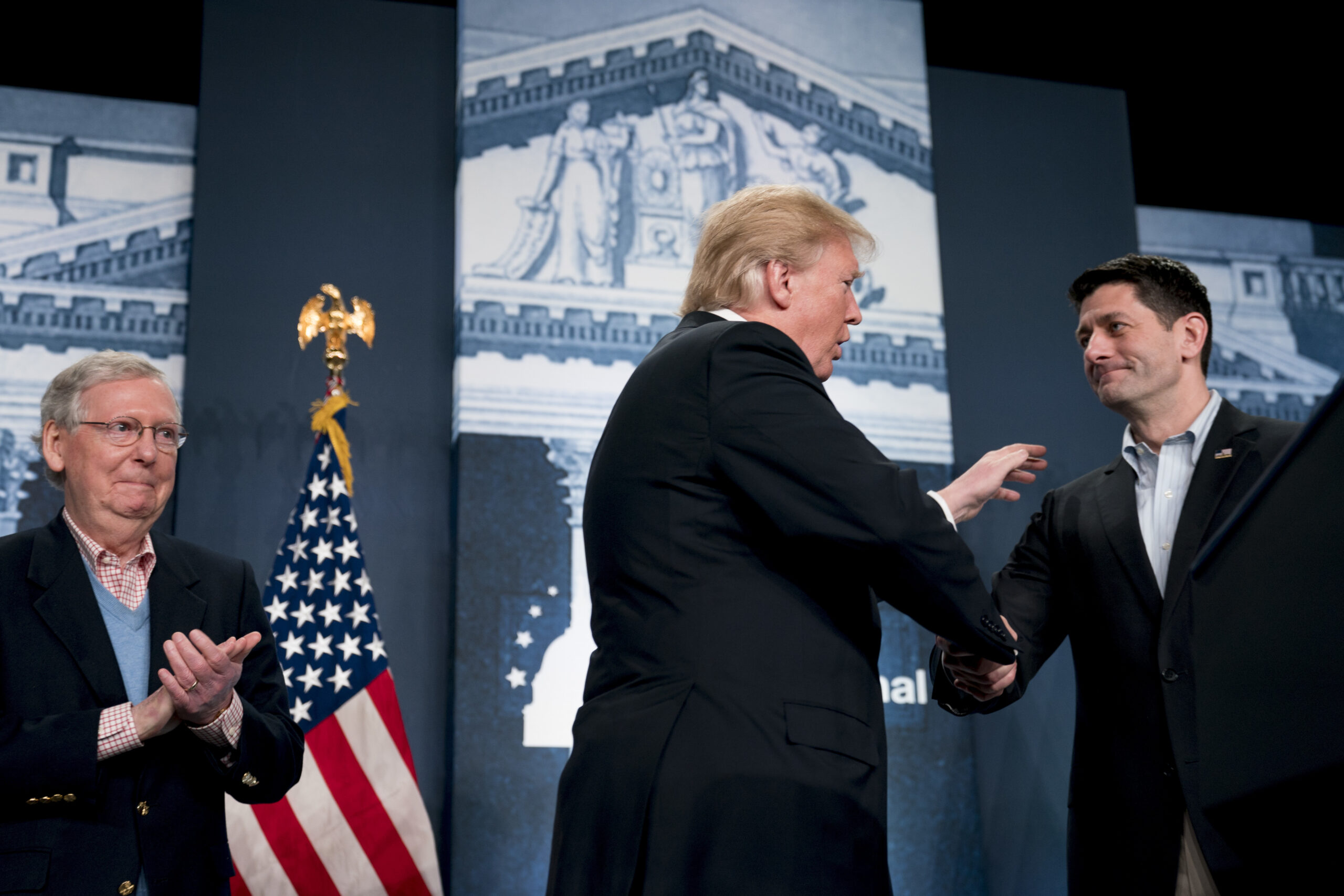 Storm clouds: More say tax cuts hurt than help, Trump voters scorn Ryan, McConnell