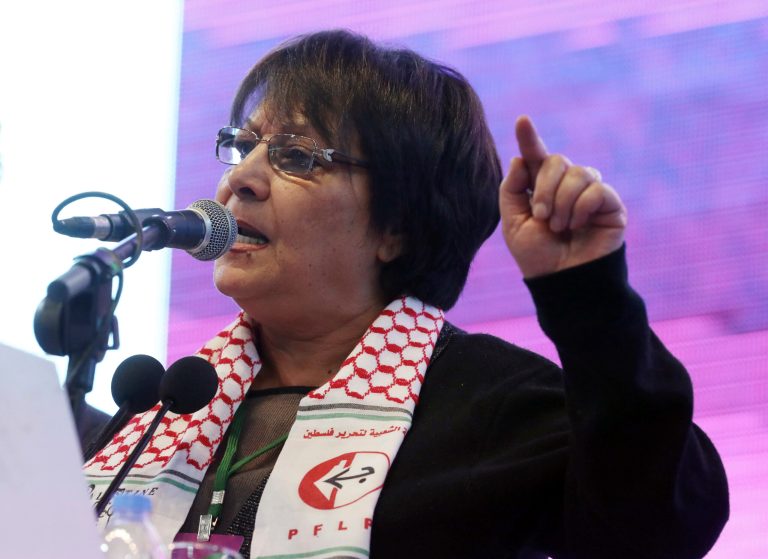 Leila Khaled speaks.