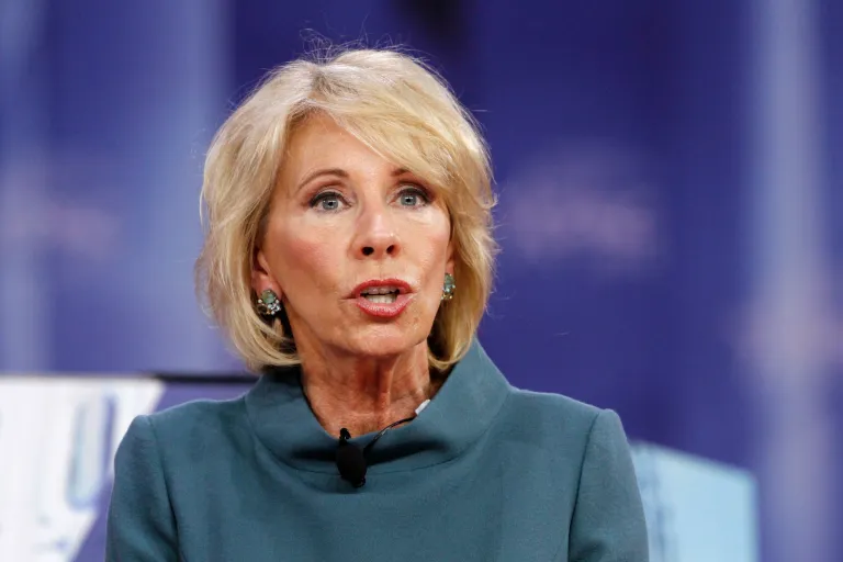 Betsy DeVos is the current secretary of the Education Department under President Trump.