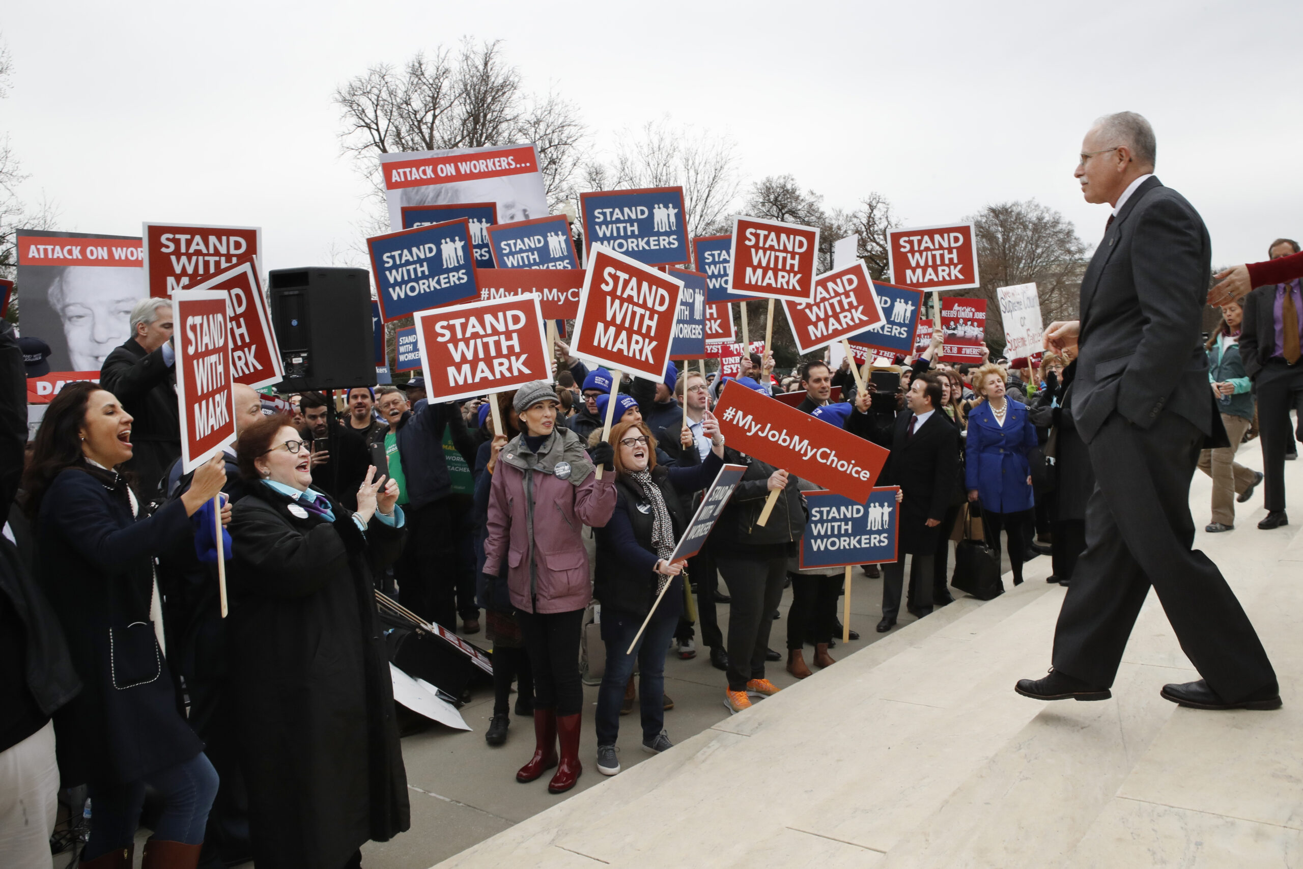 Democrats mobilize to offset Supreme Court’s expected ruling against unions