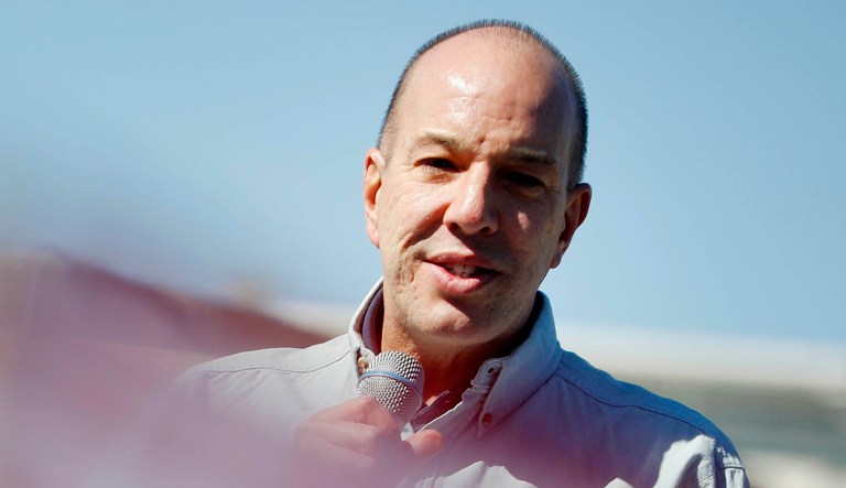 Anthony Romero, Executive Director of the American Civil Liberties Union (ACLU), speaks at an event.