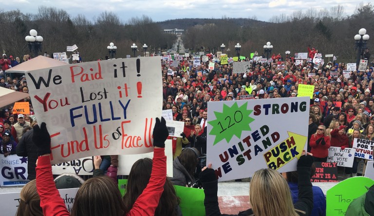 Unions depriving children of education for pay and benefits, just to make a point?