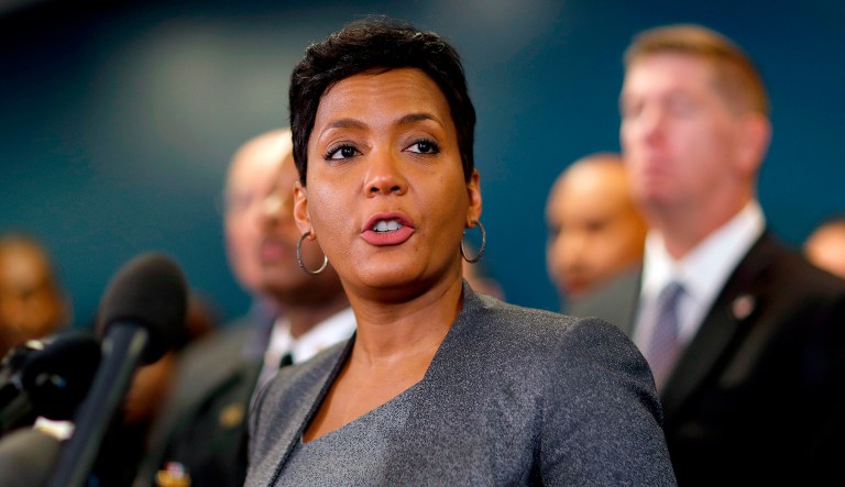 Atlanta Mayor Keisha Lance Bottoms speaks at a press conference in Atlanta on Jan. 4, 2018.