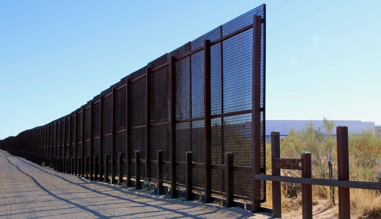 This Jan. 18 photo provided by U.S. Customs and Border Protection shows as existing wire mesh fence and a vehicle barrier near the Santa Teresa, N.M., port of entry.
