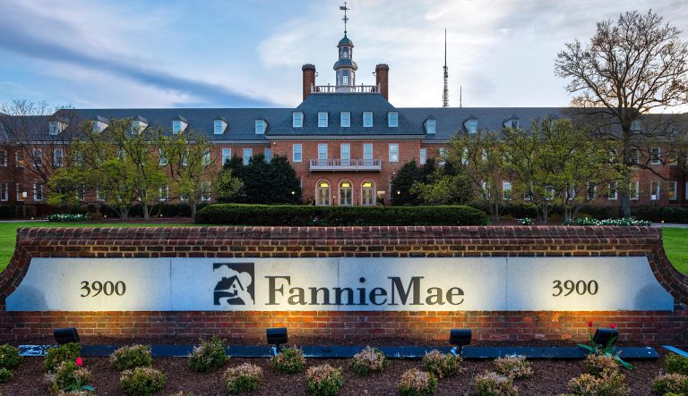 The Fannie Mae headquarters building in Washington, Saturday, April 21, 2018. 