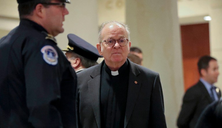 Rev. Patrick Conroy, chaplain of the House of Representatives, appears at an event on Capitol Hill in Washington.