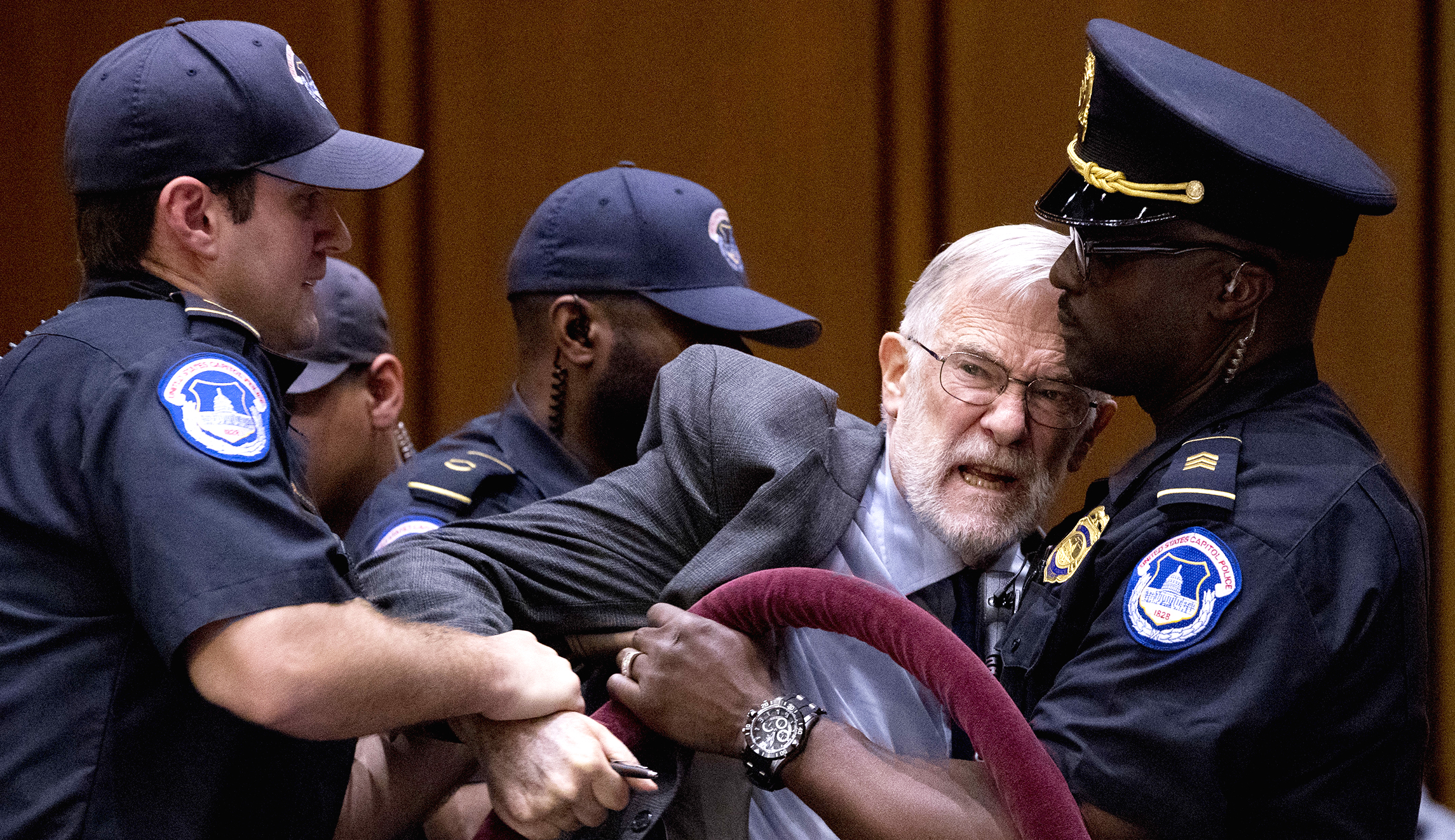CIA veteran tackled at Gina Haspel hearing charged with resisting arrest