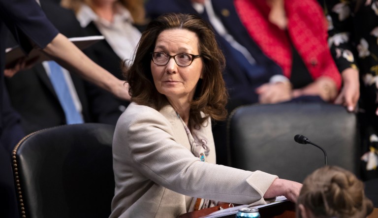 Gina Haspel, President Trump's pick to lead the Central Intelligence Agency, prepares to testify at her confirmation hearing before the Senate Intelligence Committee on Capitol Hill in Washington. Haspel, a 61-year-old career undercover spy, is a 33-year veteran at the agency in foreign and domestic assignments, and if confirmed, would be the CIA's first female director.