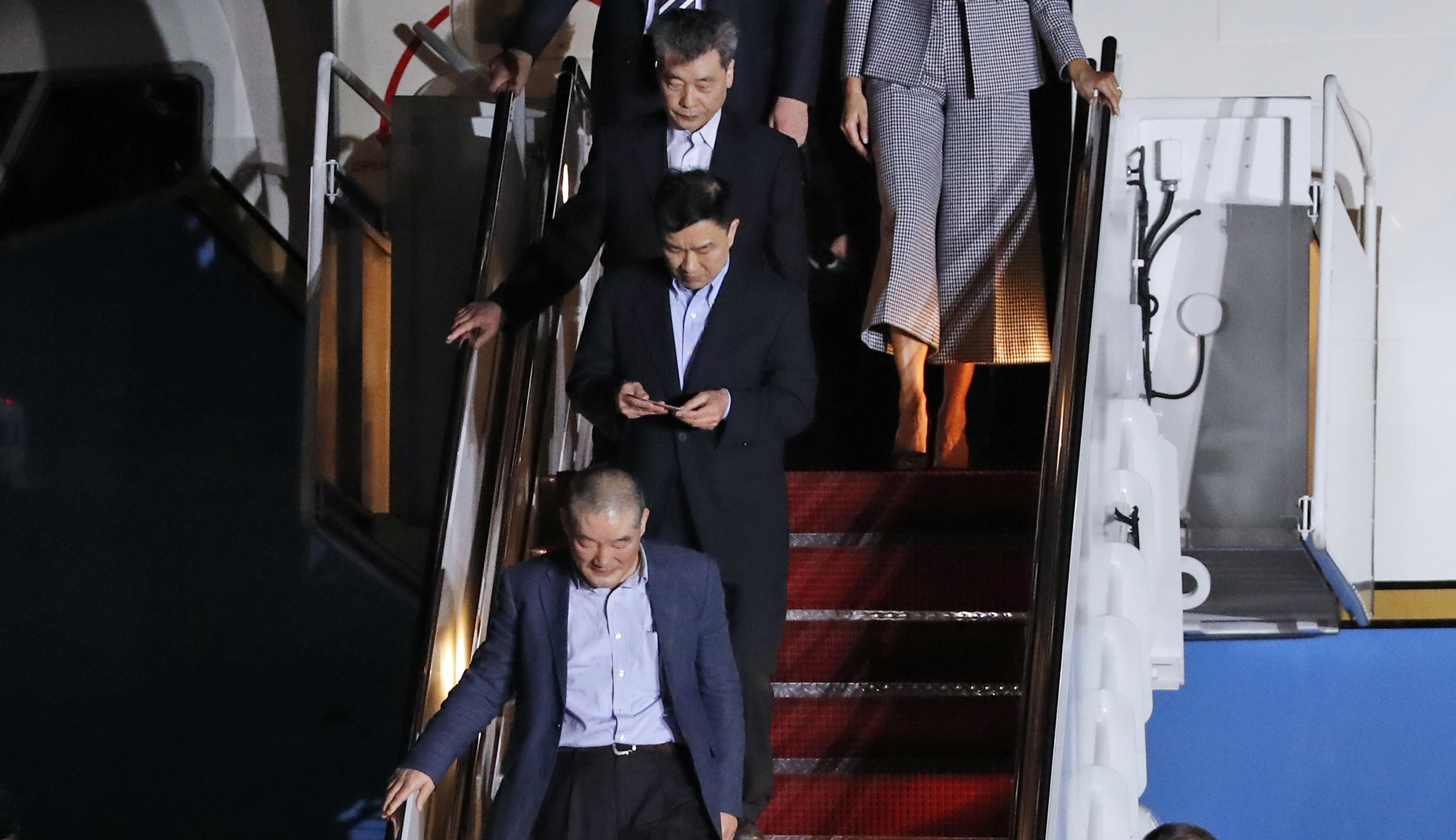 Three Americans freed from North Korea reunited with family after completing physical evaluations