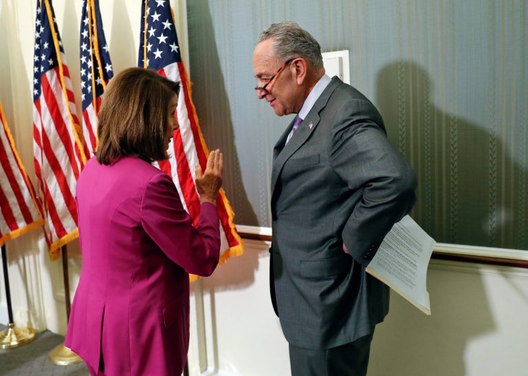 Sen. Chuck Schumer, D-NY., right, and House Minority Leader Nancy Pelosi of Calif. are eyeing new taxes, according to Grover Norquist, president of Americans for Tax Reform.