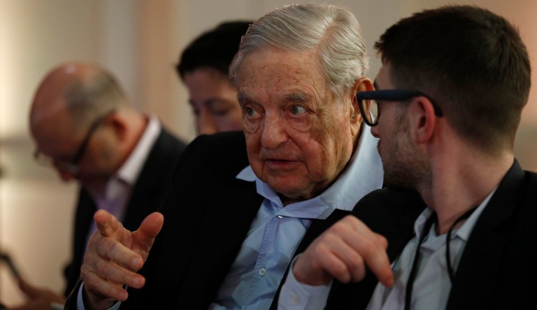 George Soros, founder and chairman of the Open Society Foundations, attends the European Council On Foreign Relations Annual Council Meeting in Paris on May 29, 2018.