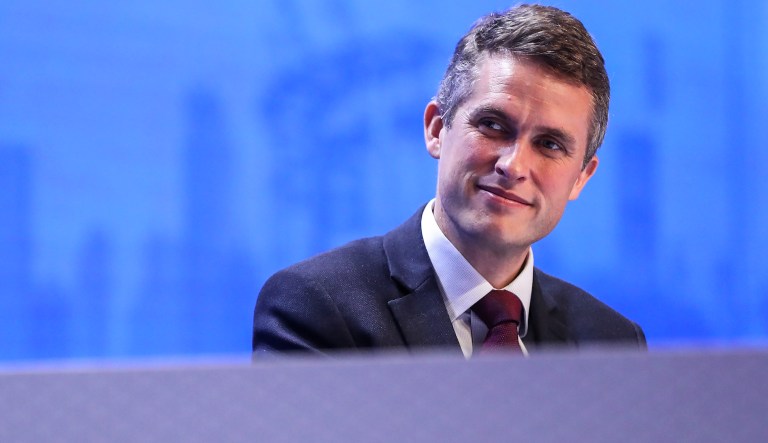 Britain's Defense Secretary Gavin Williamson looks on during the fifth plenary session at the 17th IISS Shangri-la Dialogue, an annual defense and security forum in Asia, in Singapore, Sunday, June 3, 2018.