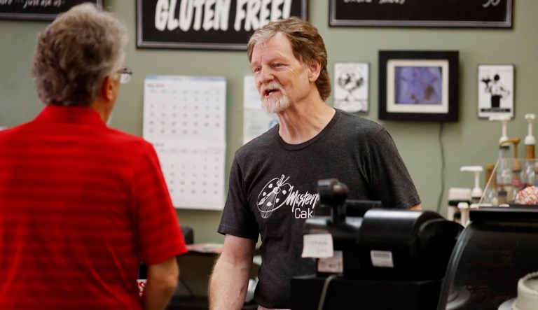 Baker Jack Phillips, owner of Masterpiece Cakeshop, manages his shop after the U.S. Supreme Court ruled that he could refuse to make a wedding cake for a same-sex couple because of his religious beliefs did not violate Colorado's anti-discrimination law.
