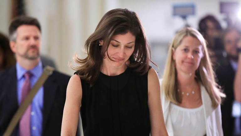 Former FBI lawyer Lisa Page leaves following an interview with lawmakers behind closed doors on Capitol Hill in Washington, Friday, July 13, 2018. (AP Photo/Manuel Balce Ceneta)