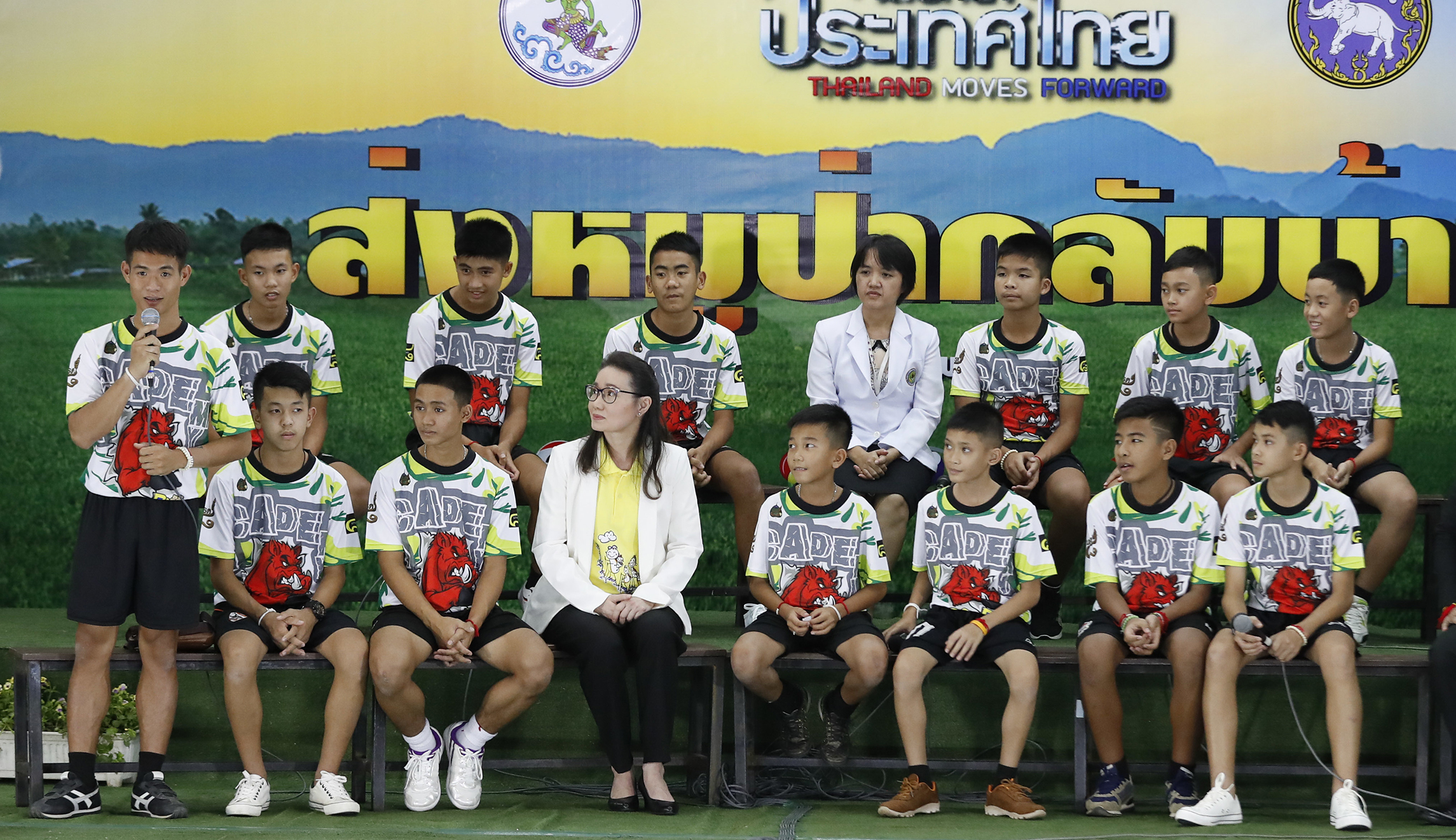 Thai soccer team speaks publicly for first time since being rescued from flooded cave