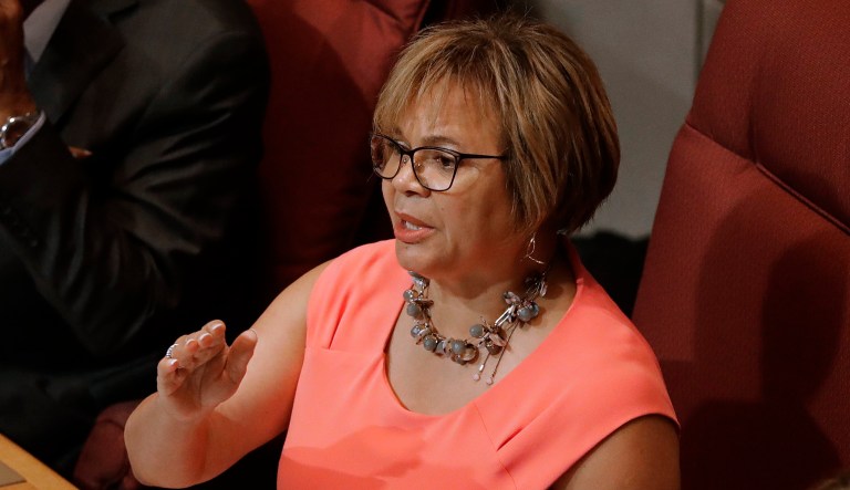 Charlotte Mayor Vi Lyles speaks.