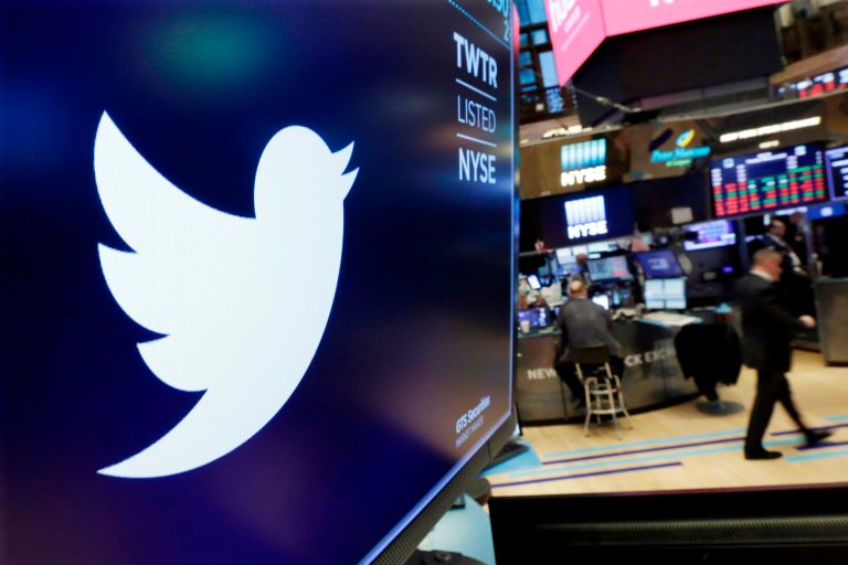 The logo for Twitter is displayed above a trading post on the floor of the New York Stock Exchange. Calls to ban Donald Trump from Twitter are as old as his presidency. But itâs not going to happen, at least not while heâs president. Twitterâs view is that keeping up political figuresâ controversial tweets encourages discussion and helps hold leaders accountable.