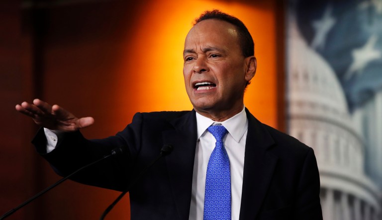 Rep. Luis Gutierrez, D-IIli, speaks during a news conference about the court-ordered deadline to reunify immigrant families who were separated at the border, Wednesday, July 25, 2018, on Capitol Hill in Washington.