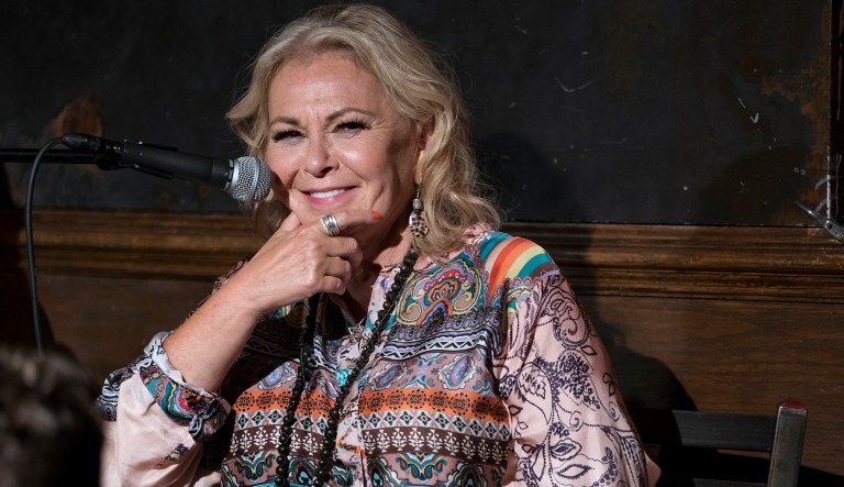 Roseanne Barr takes part in a special event and podcast taping at Stand Up NY, Thursday, July 26, 2018, in New York.