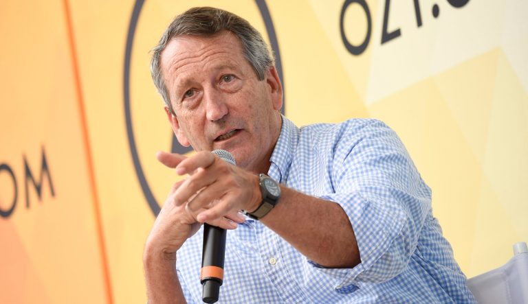 Republican politician Mark Sanford speaks at OZY Fest in Central Park on Saturday, July 21, 2018, in New York. 