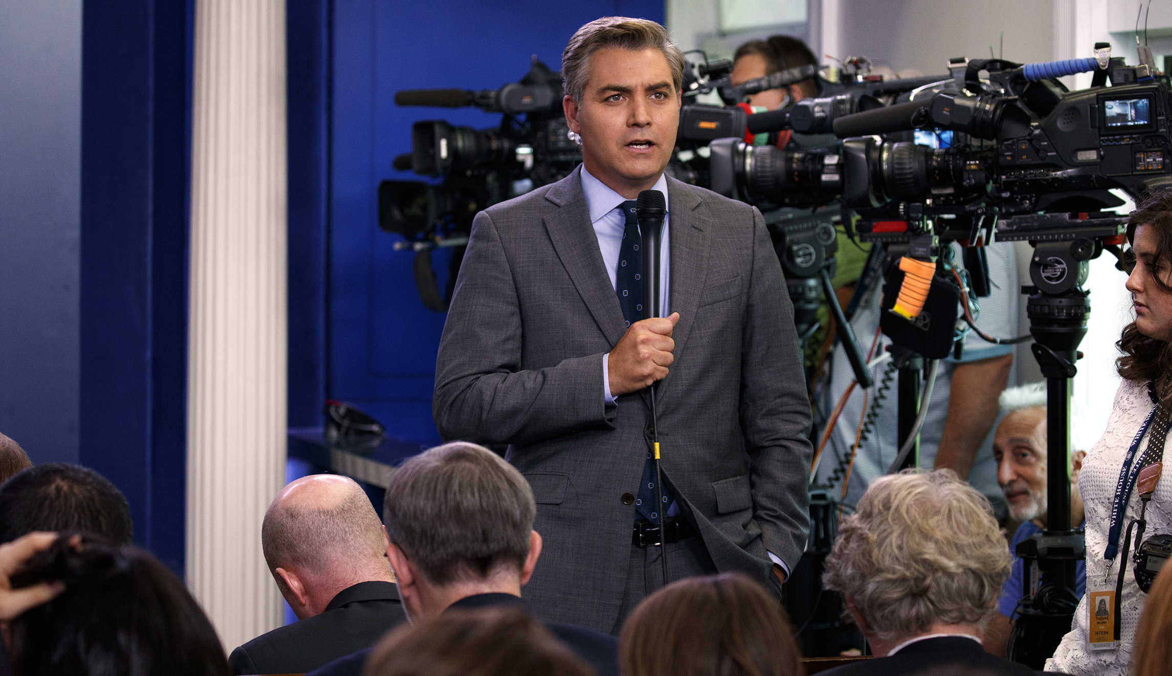 Jim Acosta thinks Trump is inviting him to ask a question when he calls CNN ‘fake news’