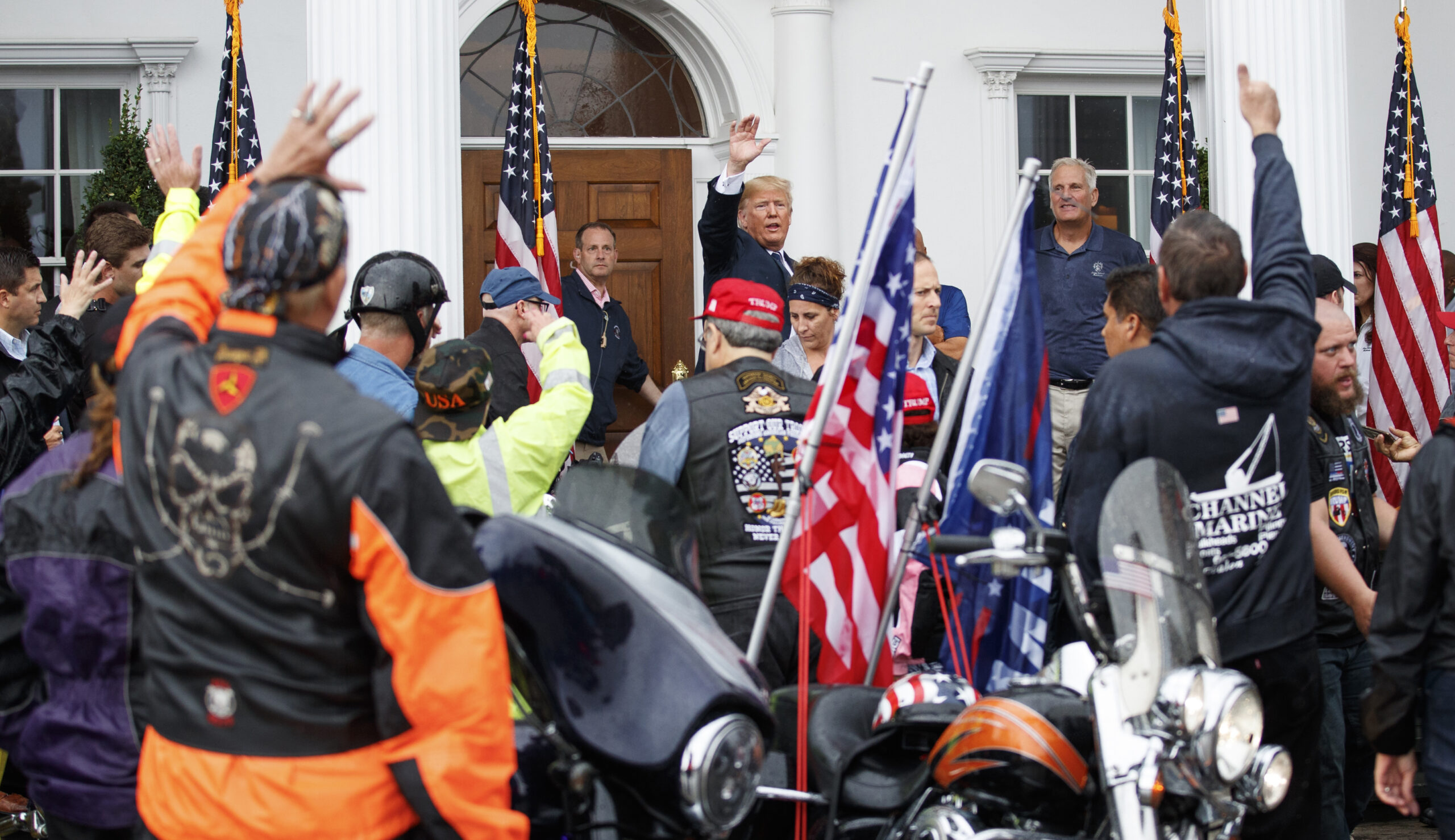 ‘Timing is key’: Bikers rev for ride to defend Trump against impeachment
