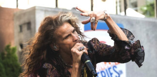 Steven Tyler of Aerosmith performs in New York.