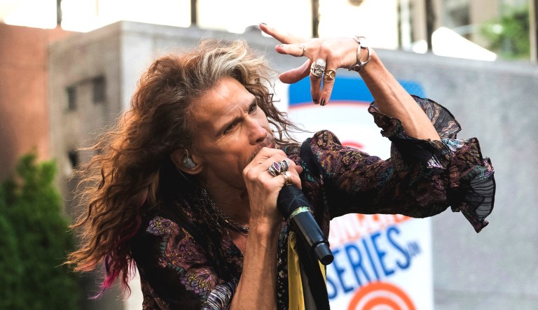 Steven Tyler of Aerosmith performs in New York.