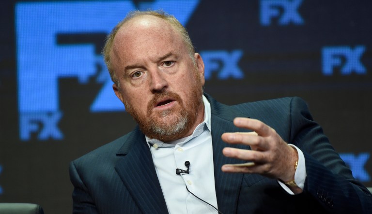 In this Aug. 9, 2017, file photo, Louis C.K., co-creator, writer, and executive producer, participates in the "Better Things" panel during the FX Television Critics Association Summer Press Tour at the Beverly Hilton in Beverly Hills, Calif.