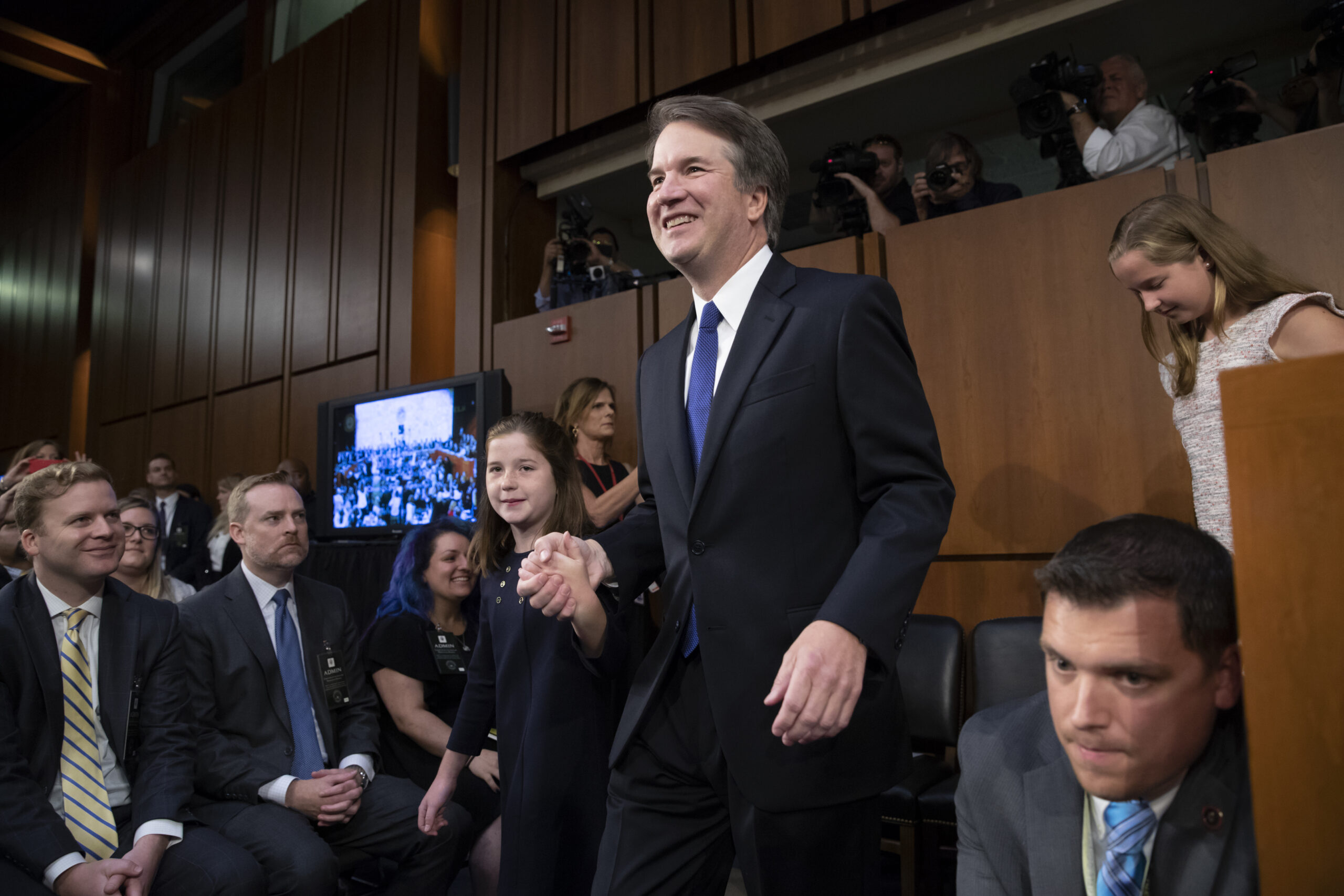 Kavanaugh’s daughters rushed out of chaotic, ‘hot’ hearing
