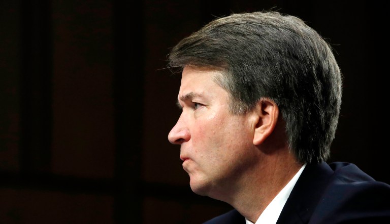 Supreme Court nominee Brett Kavanaugh listens to the Senate Judiciary Committee on Capitol Hill in Washington, D.C.