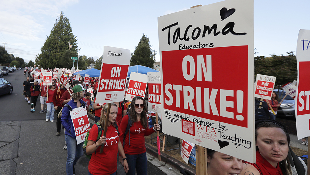 More teachers are going on strike than at any time in the past 25 years
