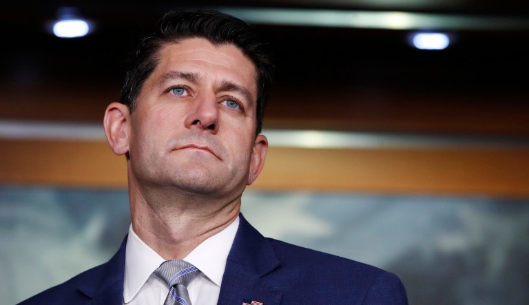 House Speaker Paul Ryan, R-Wis., attends a news conference, Thursday, Sept. 13, 2018, in Washington.