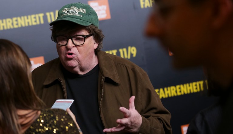 Filmmaker Michael Moore attends the premiere of "Fahrenheit 11/9" at Alice Tully Hall on Thursday, Sept. 13, 2018, in New York. 