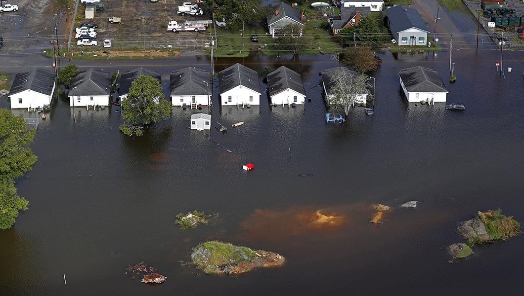 Floodwater from Hurricane Florence threatens homes in Dillon, S.C.