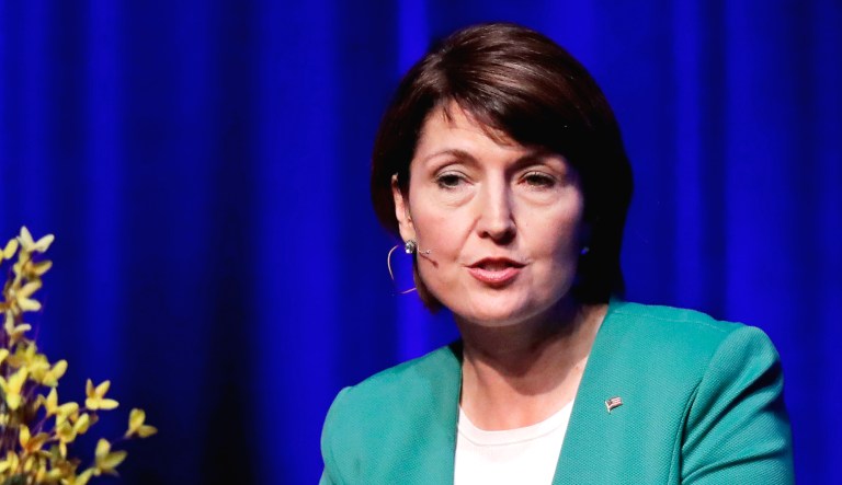 U.S. Rep. Cathy McMorris Rodgers, R-Wash., speaks during a debate in Spokane, Wash.