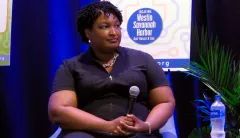 ‘There will be no vice president’: Stacey Abrams deflects veepstakes doubts with voter access warning