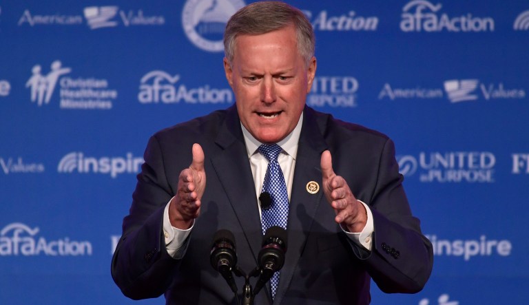 Rep. Mark Meadows, R-N.C., speaks at the 2018 Values Voter Summit in Washington, Saturday, Sept. 22, 2018.