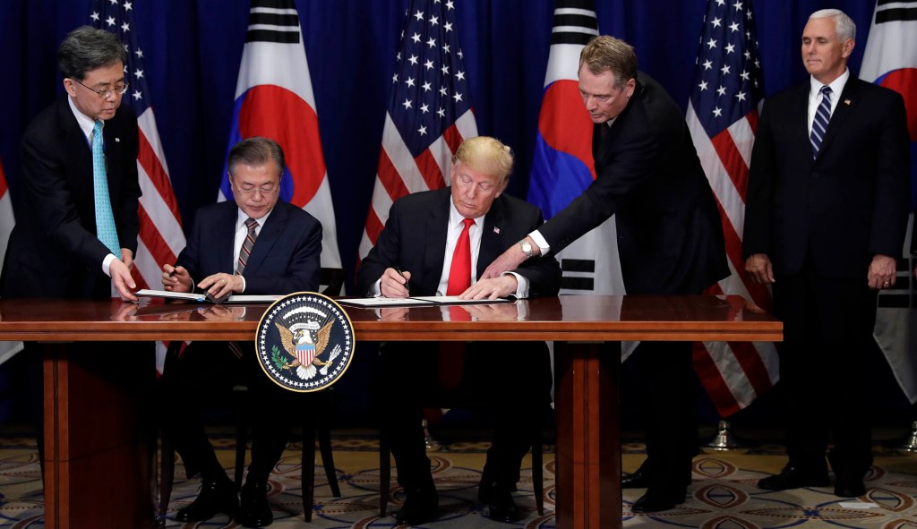US demands trade consultations with Korea