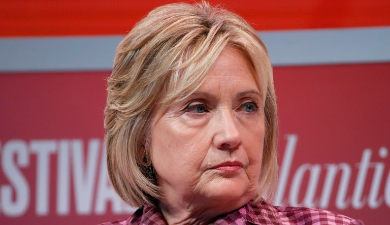 Former Secretary of State Hillary Clinton appears at an event in D.C.