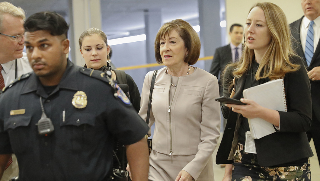 Susan Collins unbowed: Under guard, she stands by her Kavanaugh vote