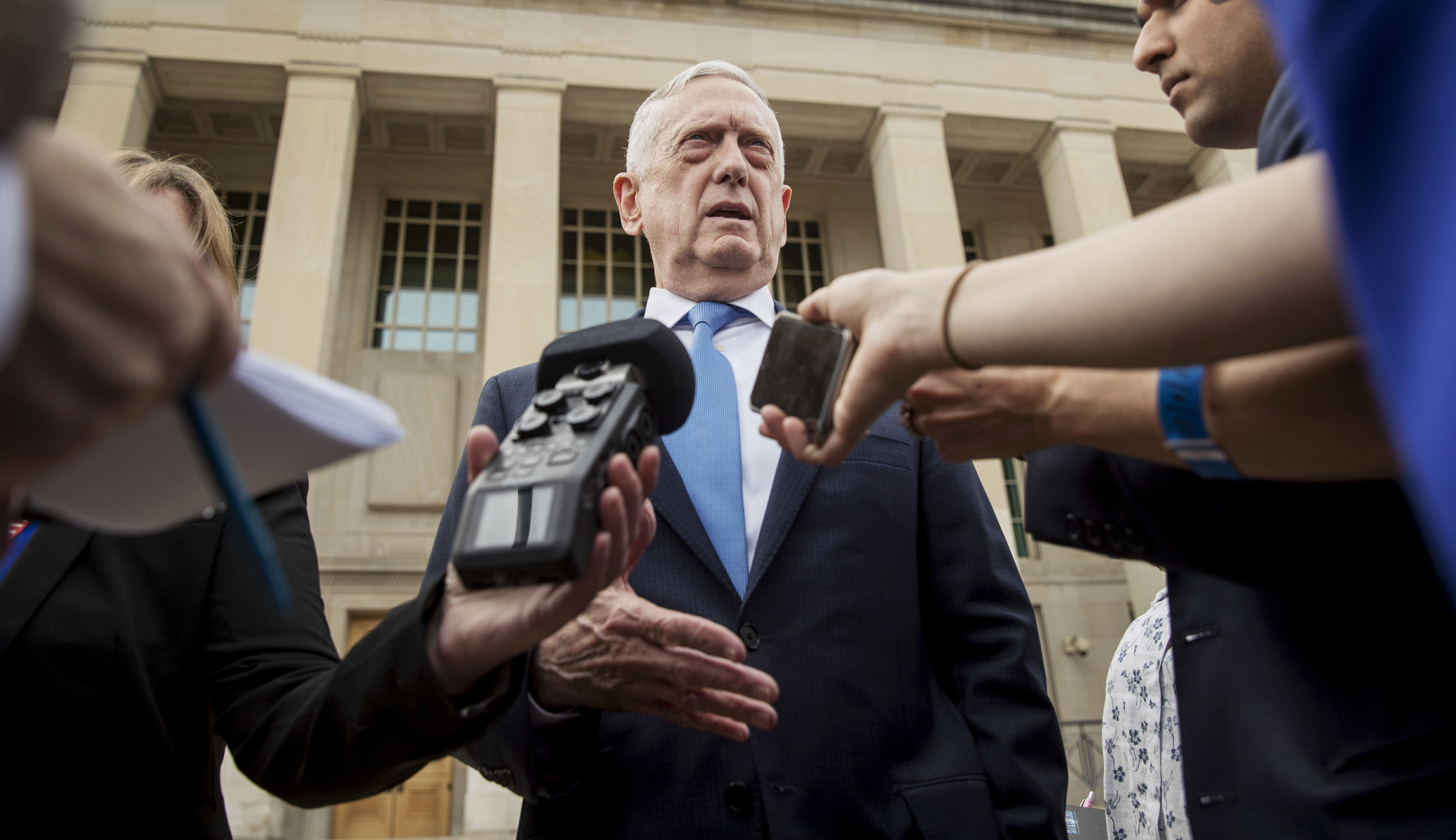 Jim Mattis ‘laser-focused on doing his job’ amid Trump talk on his future, politics