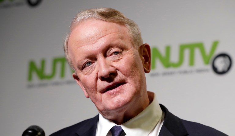Republican candidate Leonard Lance speaks to reporters following a U.S. Congressional District 7 debate with Democratic candidate Tom Malinowski in Newark, N.J. 