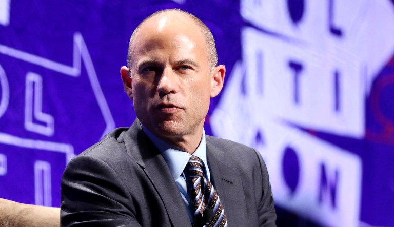 Michael Avenatti participates in the "How To Beat Trump: Kathy Griffin Interviews Michael Avenatti" panel at Politicon at the Los Angeles Convention Center in Los Angeles. 